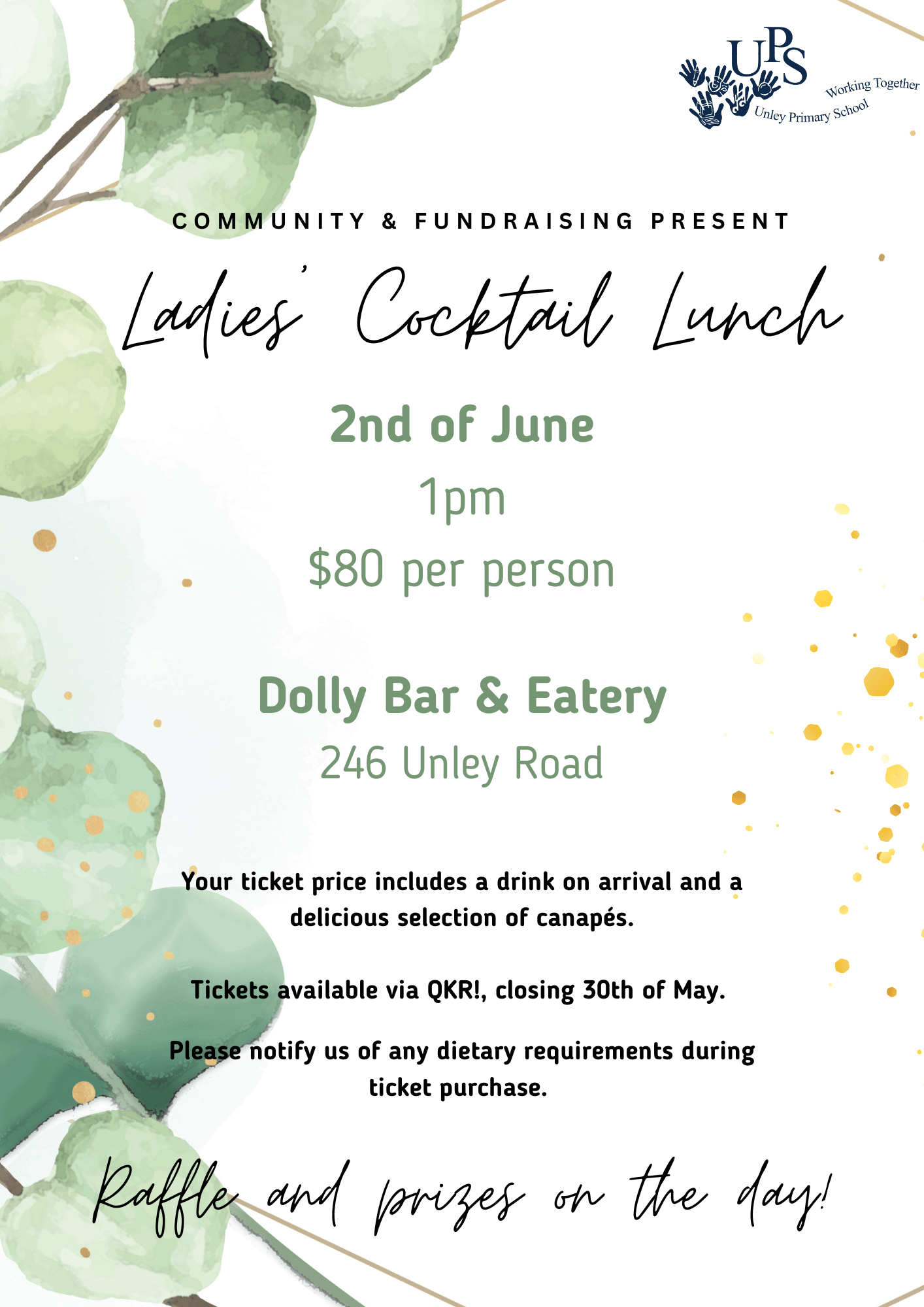 Ladies’ Cocktail Lunch – Unley Primary School News